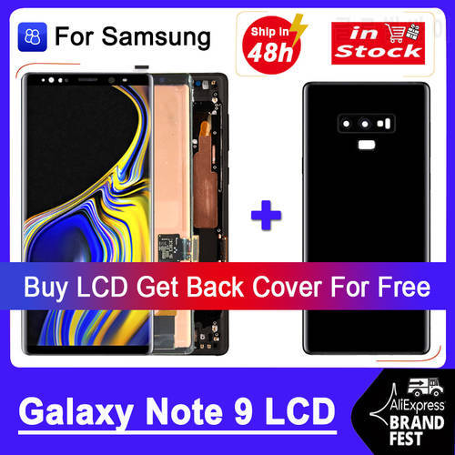 For Samsung Galaxy Note 9 LCD Display Touch Screen Digitizer Assembly Repair Part For Samsung Galaxy Note9 N960F with Back Cover