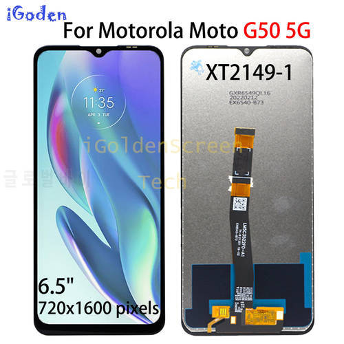 Original 6.5&39&39 For Motorola Moto G50 5G LCD Saipan Display Touch Panel Screen Digitizer Assembly For Moto G50 5G XT2149-1 LCD