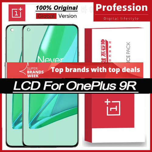Original 6.55&39&39 AMOLED Display For OnePlus 9R LCD Display Touch Screen Digitizer Assembly Repair Parts For 1+9R LE2101 Models