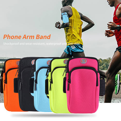Universal 6.8&39&39 Waterproof Sport Armband Bag Luminous for Outdoor Gym Running Arm Band Mobile Phone Bag Case Coverage Holder