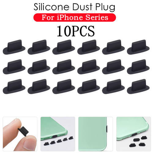 10-1PCS Silicone Phone Dust Plug Charging Port Rubber Plugs Dustproof Cover Cap Suit for Apple iPhone 7 8Plus XR 11 12 Pro Max