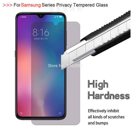 9H Anti Peeping Tempered Glass for Samsung Galaxy M10 M20 M30 Privacy Screen Protector for SAMSUNG M10 M20 2019 Anti-Glare Glass