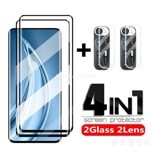 Tempered Glass For Xiaomi Mi 11 10S Full Cover Screen Curved Protectoive Glass Camera Lens Films For Xiaomi Mi 11 Mi 10S Glass