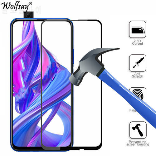 Full Cover Tempered Glass For Huawei Honor 9X Pro Screen Protector Whole Glue Safety Glass For Honor 9X Pro Phone Glass Honor 9X