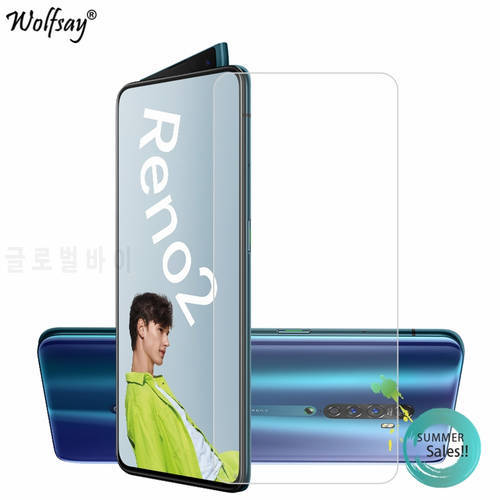 2PCS HD Glass For OPPO Reno2 Tempered Glass Screen Protector For OPPO Reno2 Glass Phone Film For OPPO Reno2 Protector Film 6.5&39