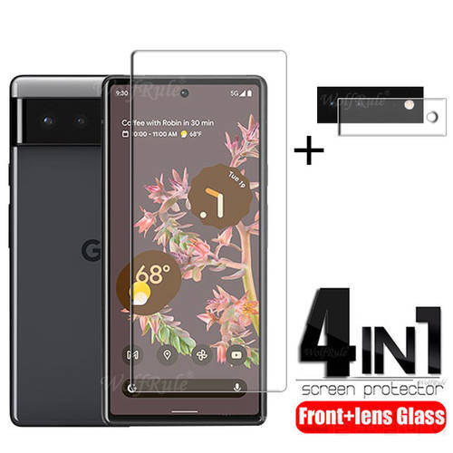 4-in-1 For Google Pixel 6 Glass For Pixel 6 Glass Transparent Phone Film 9H Screen Protector For Google Pixel 6 Tempered Glass