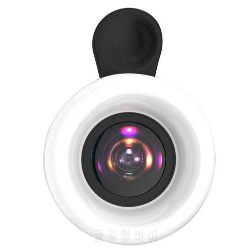 Cute Lens Ring Light Lens Kit Mobile Phone Lens Photography Light Selfie Light for IPhone Cell Phone Accessories