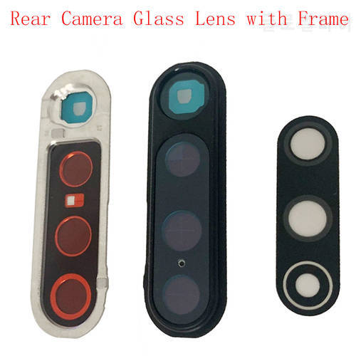 Original Rear Back Camera Lens Glass with Metal Frame Holder Rear Housing Cover For Xiaomi Redmi Note 8 Pro Replacement Parts