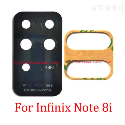 10 PCS Rear Back Camera Glass Lens Cover For Infinix Note 8i note8i 48MP Back Glass Lens Camera With Glue Sticker Repair Parts