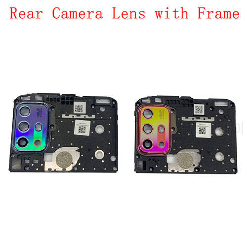 Rear Back Camera Lens Glass with Frame Holder For Motorola Moto G20 Camera Frame Repair Replacement Parts