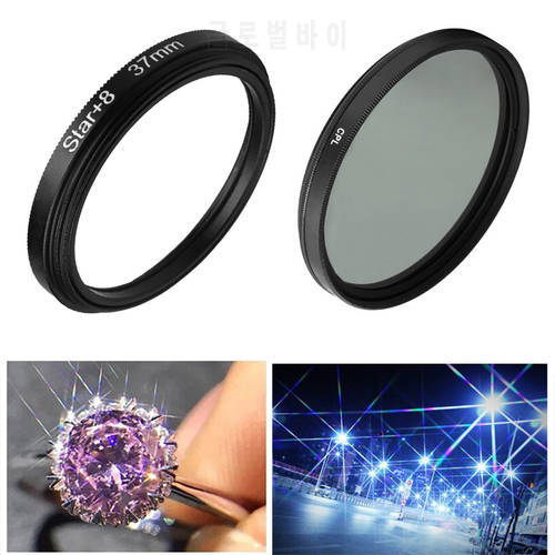 37mm CPL Star Filter Cell Phone Mobile Camera Lens Polarizer Filters Universal Clip 15X Macro Lens Smartphone Accessories Set