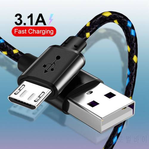 2m 3m Micro USB Cable 3A Fast Charging Data Cable for Xiaomi Redmi 4X 4 Samsung J6 J7 Android Mobile Phone Micro USB Cable