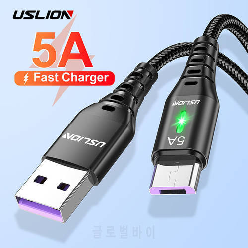 USLION 5A Micro USB Cable Fast Quick Charger Cable USB to Micro USB 2.0 Android Charging Cord for Samsung Galaxy S7 S6 Note Wire