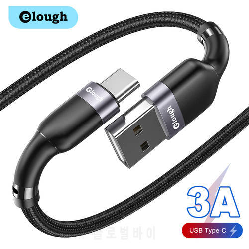 Elough USB Type C Cable For Xiaomi Samsung S10 S20 Mobile Phone USB C Cable Fast Charging USB Type C Charger Micro USB Cables