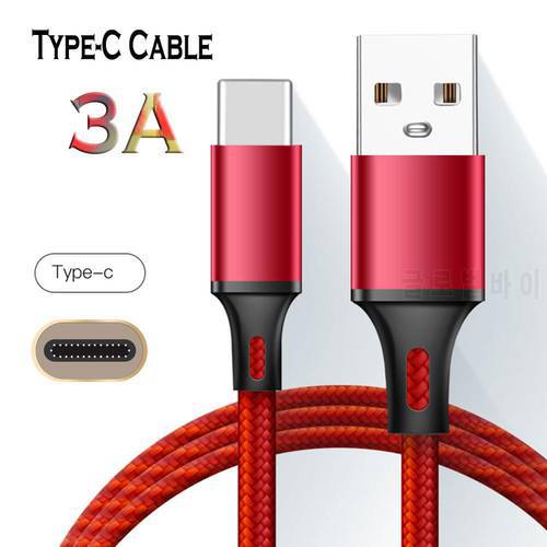 3A Nylon Type-C Cable 1.2m Fast Charging For Android Microusb Data Nylon Mobile Phone Braided type c Cable for Xiaomi MI 8 9