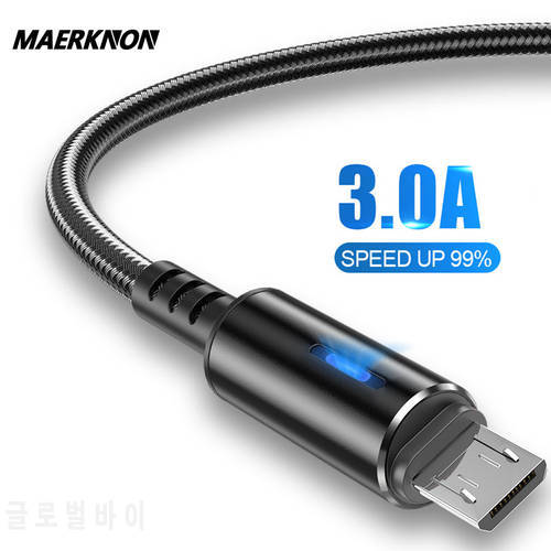 Micro USB Cable 3A Fast Charge USB Data Cable for samsung a51 S6 Xiaomi 10 redmi note 9s Android Micro usb Cable Mobile Phone