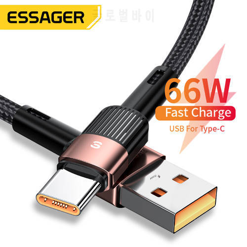 Essager 7A 100W USB Type C Cable For Huawei Mate 40 50 Xiaomi 11 10 Pro Samsung S21 Fast Charging USB-C Charger Cable Data Cord