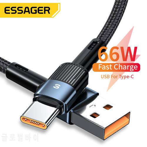 Essager USB Type C Cable 6A 66W SCP For Huawei Mate 40 Pro Fast Charging USB C Charger Cable Data Cord for Xiaomi Samsung OPPO