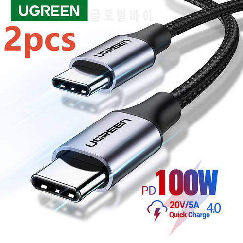 UGREEN 2 Pack USB Type C to USB C Cable PD 100W 60W Charging Cable for Macbook Xiaomi Samsung Fast Charger 2pcs 1m 1.5m 2m USB C