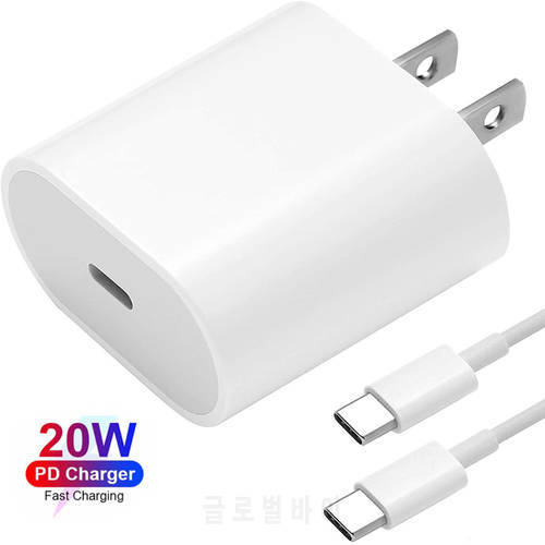 PD 20W USB-C Power Adapter Charger US EU Plug QC4.0 Smart Phone Fast Charger for ipad pro 2021 2020 2018 11&39&39 13&39&39 iPhone 12 11