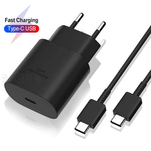 25W PD Fast Charge Surper Quick Charge For Samsung Galaxy S22 S21 S20 FE S10 Note 20 10 A12 A52 A53 5G Phone Charger Carregador