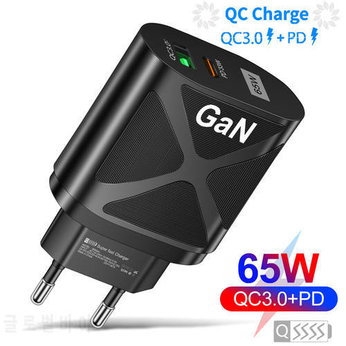 USB Type C Charger 65W Portable GaN Charger Support Type C PD Fast Charging For iPhone 12 Pro Max 11 Mini 8 Plus Quick Charge