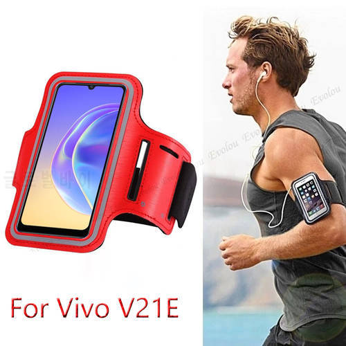 Waterproof Gym Arm band Phone Case For VIVO V21E V19 V17 V15 Pro S10 S9E Candy Color Sport Band Bag For VIVO IQOO Z3 U3x NEO 3