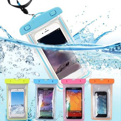 Summer Luminous Waterproof Pouch Swimming Gadget Beach Dry Bag Phone Case Cover Camping Skiing Holder For Cell Phone 3.5-6 Inch