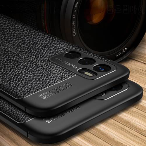Shockproof Case For OPPO A16 Reno6 Z 5G A93S Leather Texture Soft Silicone Phone Back Cover for Realme Q3 Pro 5G Q3i