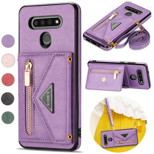 Wallet Side Card With/Lanyard Leather Case For LG Stylo 6 Cover Case For LG Stylo 6 Protection Case Stylo 6 Stand Function