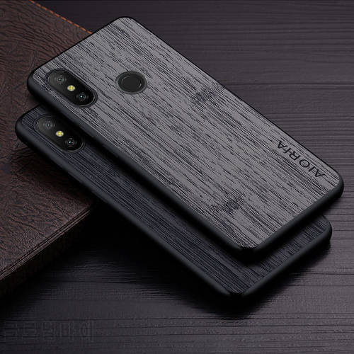 Case for Xiaomi Mi A2 Mi 6X funda 5.99 inch bamboo wood pattern Leather phone cover Luxury coque for xiaomi mi a2 case capa