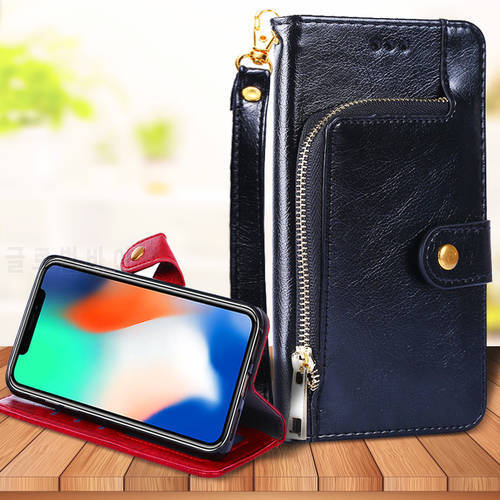 For Oppo A1k AX5S AX7 K5 K1 F11 Pro F9 F7 F5 Youth PLus F3 Lite F1S Fashion Zipper Wallet Leather Case Lanyard Stand Phone Cover