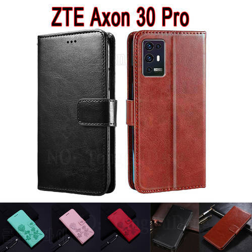 Flip Funda For ZTE Axon 30 Pro Case Phone Protective Shell Cover On ZTE A2022 Case Magnetic Card Wallet Leather Book Hoesje Bag
