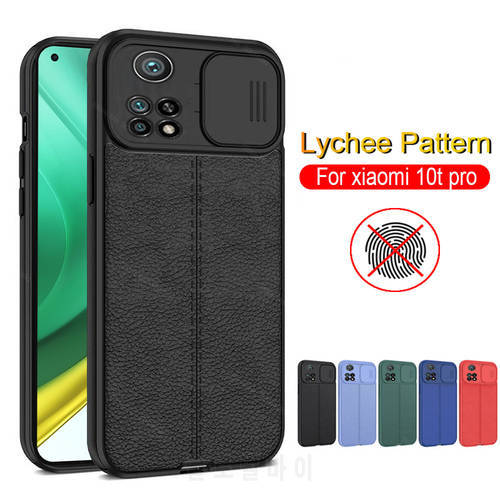 Lychee Pattern Leather Cover For Xiaomi 10t pro Case mi 10t pro mi10t 10 t pro xiomi 10tpro Camera Protection Phone Couqe