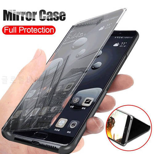Smart Mirror Flip Case For Samsung Galaxy A52 A72 A51 A71 A50 A70 A31 M31 M51 J3 J5 J7 A3 A5 A7 2017 A6 A8 J4 J6 Plus 2018 Cover