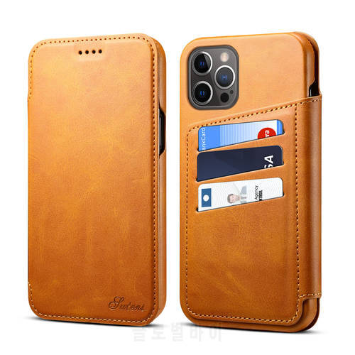 Book Open Leather Cover Phone Coque Bag For iPhone 6 6S 7 8 Plus 11 12 13 Pro XS Max Mini 2022 New SE Case Card Pocket Kickstand