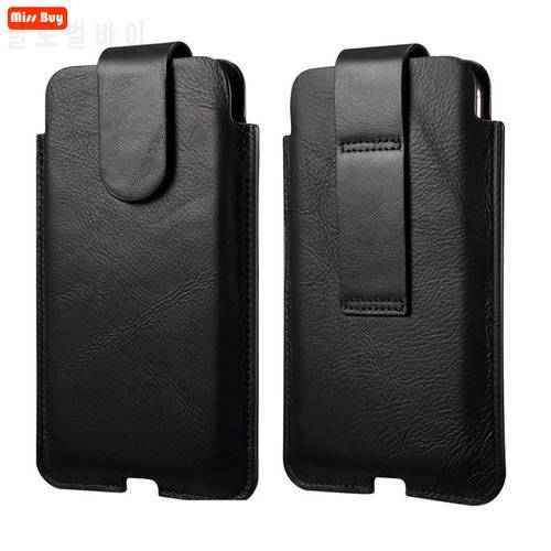 Universal Genuine Leather Phone Bag For iPhone 13 12 11 Pro Max 4S 5 SE 6 6S 7 8 Plus X XR XS Max Case Waist Belt Pouch Purse