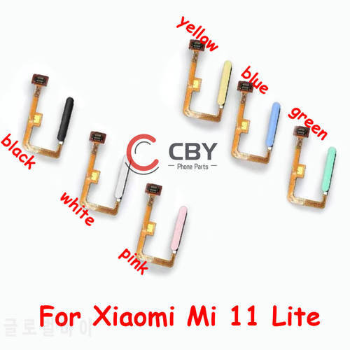 Original For Xiaomi Mi 11 Lite 11 Youth Fingerprint Touch Sensor Finger Power Switch ON OFF Side Button Key Flex Cable