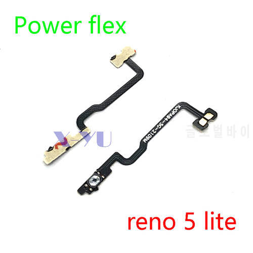 10PCS Power Button Switch Volume Button Mute On / Off Key Flex Cable For OPPO Reno 5 Lite