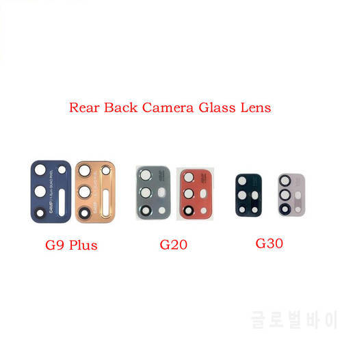 50PCS Original For Motorola Moto G9 Plus G20 G30 Rear Back Camera Glass Lens With Sticker Glue Adhesive