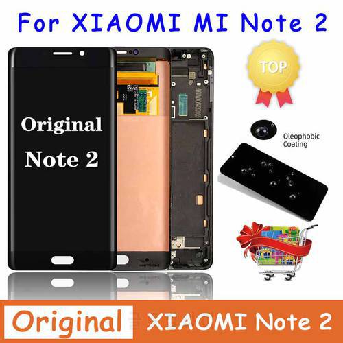 100% Original For XIAOMI Mi Note 2 LCD Display 10 point Touch Screen Digitizer With Frame For Xiaomi Note 2 Mi Note 2 201521 LCD