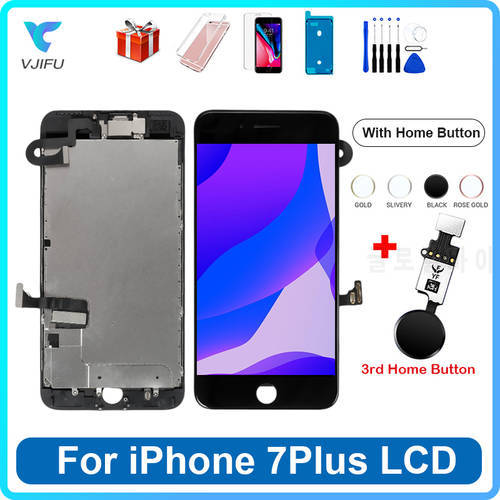 AAA OEM LCD Display For iPhone 7 7 Plus Screen With Home Button Full Set Assembly Touch Digitizer Replacement No Dead Pixel