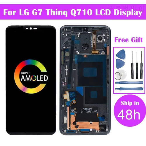 For LG G7 Thinq Display G710 G710EM G710PM G710VMP LCD Display with Touch Screen Digitizer with Frame Free Shipping