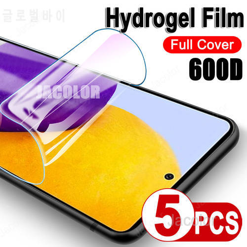 5pcs Hydrogel Film For Samsung Galaxy S22 Ultra S21 Fe Plus A72 A52 4G 5G Water Gel Film Screen Protector S 21 22 A 72 52 600D