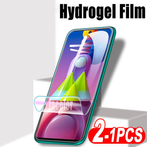 1-2PCS Front Hydrogel Film For Samsung S21 FE S22 Ultra Plus M42 M51 5G M40 Protectors samsun S 22 21 M 51 42 40 Hidrogel Soft