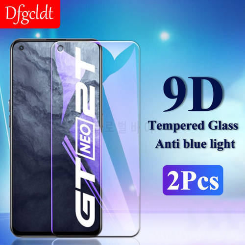 9D Anti-blue light Tempered Glass for OPPO Realme GT Neo 2 GT2 Pro Q3t Q3s C21Y C25Y 8i 7i Narzo 30A 50A 50i Screen Protector