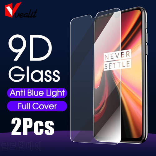 2pcs Anti Blue light Tempered Glass for One Plus 9RT 9 9R 7 8T 6T Full Cover Screen Protector for Oneplus Nord 2 CE N10 Glass
