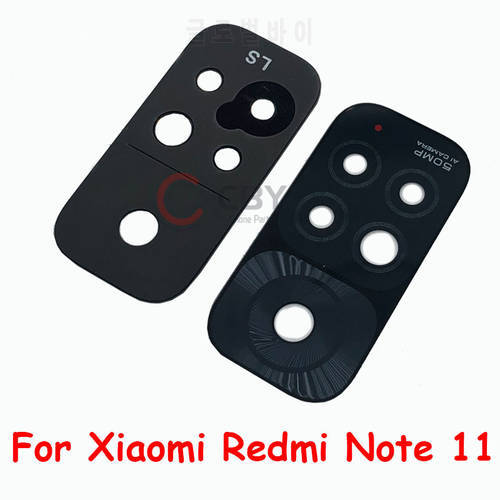 2PCS Rear Back Camera Glass Lens Cover For Xiaomi Redmi Note 11 4G with Ahesive Sticker Replacement Parts