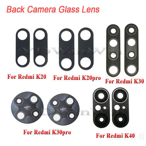 2sets/lot Back Rear Camera Lens With Sticker Glass Cover Replacement For Xiaomi Redmi K20 K30 K40 pro