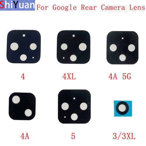 2Pcs Back Rear Camera Lens Glass For Google Pixel 3 3XL 3A 3AXL 4 4XL 4A 5G 5 Camera Glass Lens Replacement Repair Parts
